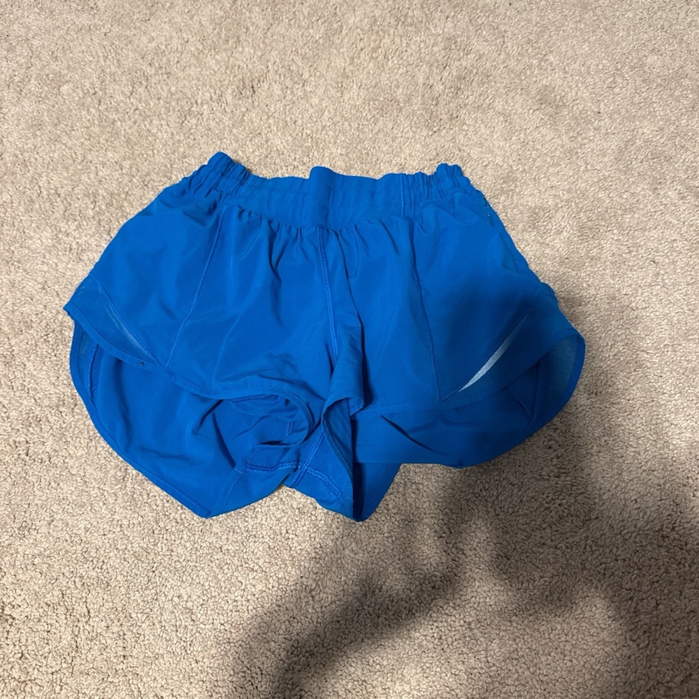 Blue lululemon hotty hot shorts size 6 2.5 inch low rise SOLD DONT BUY!!!!